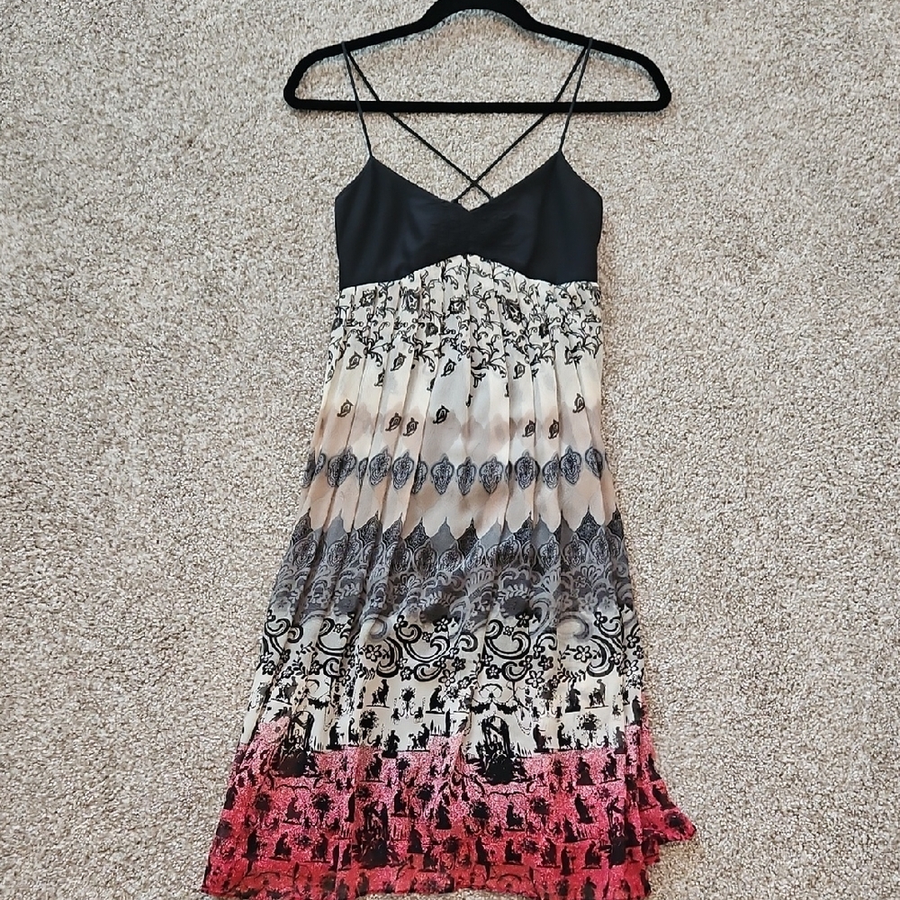 Laundry By Shelli Segal Black and Red Ombre Midi Dress - Picture 4 of 7